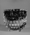 Hobnail Bowl, Pressed glass, British, probably
