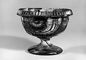 Bowl, Pressed purple marble glass
