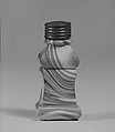 Scent Bottle, Boston & Sandwich Glass Company  American, Pressed gray and white opaque glass, American