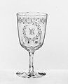 Water Goblet, Boston & Sandwich Glass Company  American, Blown glass, American