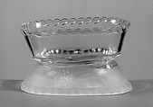Saltcellar, James Gillinder and Sons  American, Pressed colorless and frosted glass, American