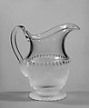 Pitcher, James Gillinder and Sons  American, Pressed colorless and frosted glass, American