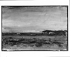 Across the Campagna, George Inness (American, Newburgh, New York 1825–1894 Bridge of Allan, Scotland), Watercolor, gouache, and graphite on off-white wove paper, American