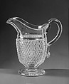 Creamer, New England Glass Company American, Pressed glass, diamond point, American