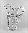 Pitcher, Boston & Sandwich Glass Company (American, 1825–1888, Sandwich, Massachusetts), Pressed glass, American