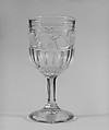 Wine Glass, Pressed glass, American
