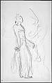 Javanese Dancer (from Sketchbook of Javanese Dancers), John Singer Sargent (American, Florence 1856–1925 London), Graphite on off-white wove paper, American
