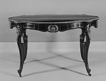Table, Léon Marcotte  French, Oak, poplar, walnut, pearwood or applewood veneer, American