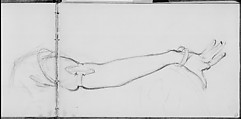 Arm of a Javanese Dancer (from Sketchbook of Javanese Dancers), John Singer Sargent (American, Florence 1856–1925 London), Graphite on off-white wove paper, American