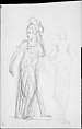 Two Javanese Dancers (from Sketchbook of Javanese Dancers), John Singer Sargent American, Graphite on off-white wove paper, American