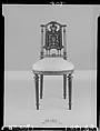 Side Chair, Léon Marcotte  French, Maple, brass, mother-of-pearl, American