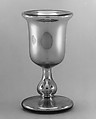 Goblet, New England Glass Company  American, Free-blown silvered glass, American