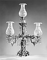 Gas Lamp, Gilt bronze, glass