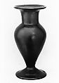 Vase, Free-blown blue glass, American