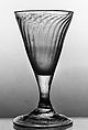 Wine Glass, Blown pattern-molded glass, American or British