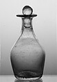 Decanter, Free-blown glass, American