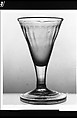 Wine Glass, Blown pattern-molded glass, American or British