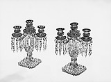 Candelabrum, T. G. Hawkes and Company  American, Cut blown glass, American