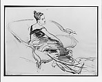 Virginia Amélie Avegno Gautreau, Study for "Madame X", John Singer Sargent (American, Florence 1856–1925 London), Graphite on off-white wove paper, American