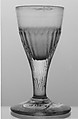 Wine Glass, Blown pattern-molded lead glass, American, possibly