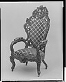 Armchair, Attributed to John Henry Belter (American, born Germany 1804-1863 New York), Rosewood, ash, American