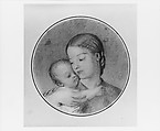 Mother and Child (from Cropsey Album), Graphite and pen and brown ink on white wove paper, American
