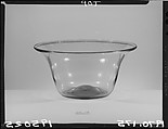 Milk Bowl, Free-blown glass, American