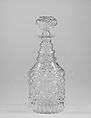 Decanter, Blown molded lead glass, American