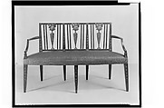 Settee, Ash, cherry, white pine, American