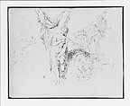 Sketchbook of Figure Studies, Thomas Sully (American, Horncastle, Lincolnshire 1783–1872 Philadelphia, Pennsylvania), Cardboard (cover)
Drawings in ink, wash, and graphite on light brown laid paper with fibers of mixed composition (sheets), American
