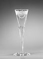 Wine Goblet, Blown lead glass, American