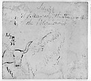 Mathmatical Computaions; Sketch of a Steer; Partial Unidentified Text (from Sketchbook), James McNeill Whistler American, Brown and black ink and graphite on dark off-white-tan
wove paper, American