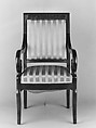 Armchair, Attributed to Workshop of Duncan Phyfe (American (born Scotland), near Lock Fannich, Ross-Shire, Scotland 1768/1770–1854 New York), Mahogany, cherry, ash, American