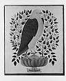 Stylized Bird, Watercolor on off-white wove paper, American