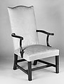 Lolling Armchair, Mahogany, birch, American