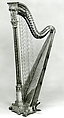 Harp, J. F. Brown & Co.  American, Wood, bronze, and gilt gesso, American