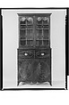 Secretary and bookcase, Mahogany, satinwood, ebony with white pine, cedar, American