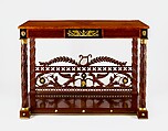 Pier table, Joseph B. Barry and Son (1757–1838), Mahogany, mahogany veneer, satinwood, amboyna, pine, gilt bronze with yellow poplar, American