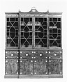 Secretary and bookcase, Mahogany, mahogany and satinwood
veneers with white and yellow pine,
yellow poplar, cedar, American
