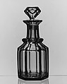 Decanter, Jersey Glass Company of George Dummer  American, Blown and cut glass, American