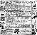 Sampler with apocalyptic verse, Ann McFarlan (1817–1835), Linen embroidery on linen, American