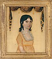 Memorial Portrait of Catharine Schultz (1789-1832), Oil paint and silk thread on silk, American