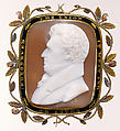 Cameo, Cameo by George W. Jamison (American, New York 1810–1868 Yonkers, New York), Helmet-conch shell, gold, and enamel, American