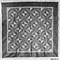 Quilt, Hearts and Gizzards pattern variation, Cotton, American