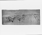 Landscape (Mountains), Elihu Vedder (American, New York 1836–1923 Rome), Graphite and white chalk on light brown wove paper, American