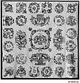 Quilt, Presentation pattern, Designs attributed to Mary Hergenroder Simon (1808–1877), Cotton and silk velvet, American