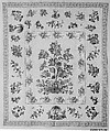 Chintz appliquéd quilt, Mary Malvina Cook Taft (1812–1905), Cotton, Chintz appliquéd, American