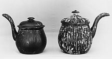 Covered bean pot, Lyman, Fenton & Co. (1849–52), Earthenware, American