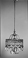 Chandelier, Louis C. Tiffany American, Leaded opalescent glass, metal, American