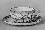 Cup and Saucer, Ott and Brewer (American, Trenton, New Jersey, 1871–1893), Porcelain, American